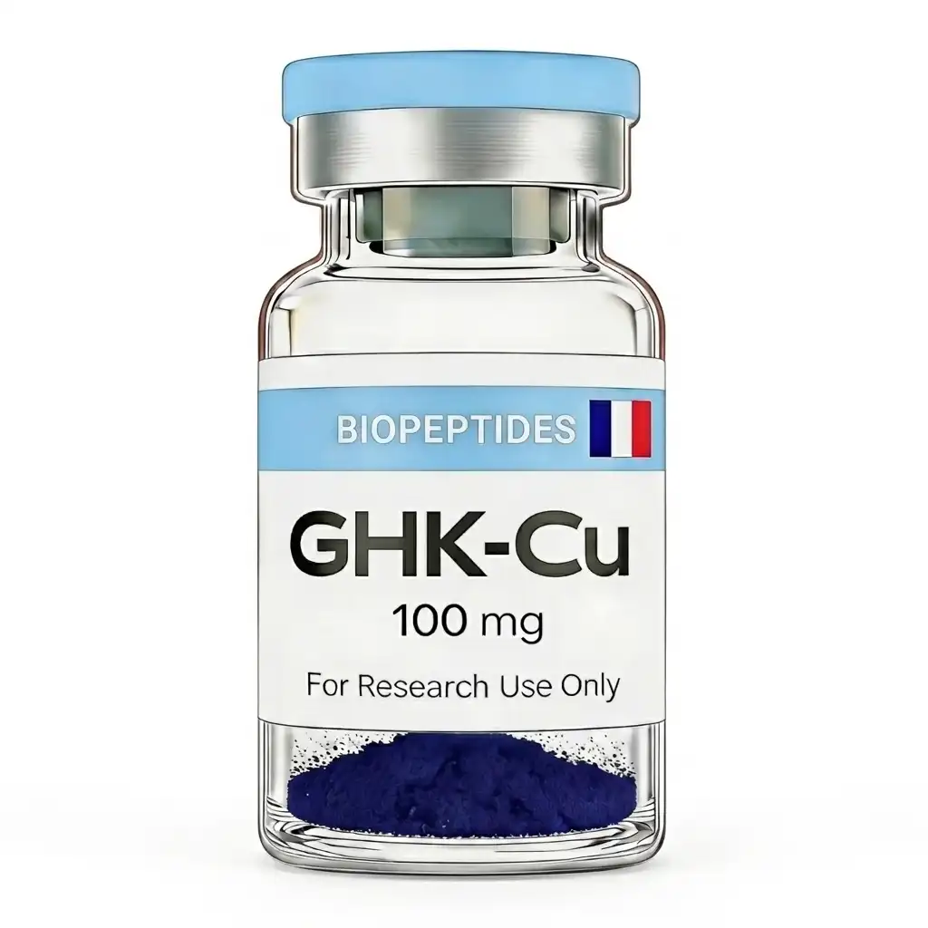 GHK-Cu — flacon de peptide de recherche lyophilisé